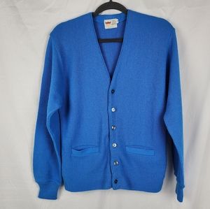 Grant Crest Vintage Preppy Career Button-Up Light V-Neck Knit Cardigan sz M